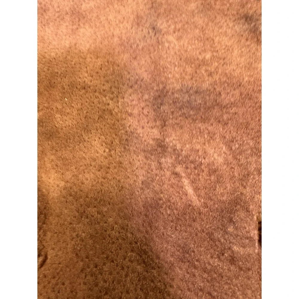 Vintage Greatland Vest Medium Brown Suede Leather Four Button Western Cowboy - Picture 5 of 8